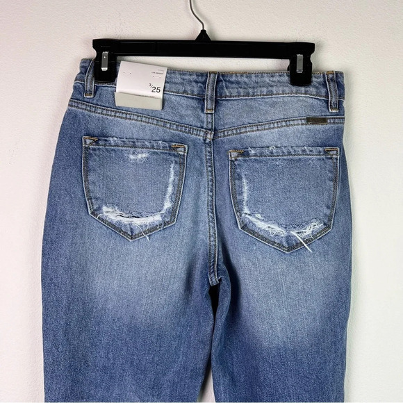 KanCan Relaxed Fit Jeans Size 25 Distressed Denim Blue Medium Wash NWT Ripped - Picture 8 of 11